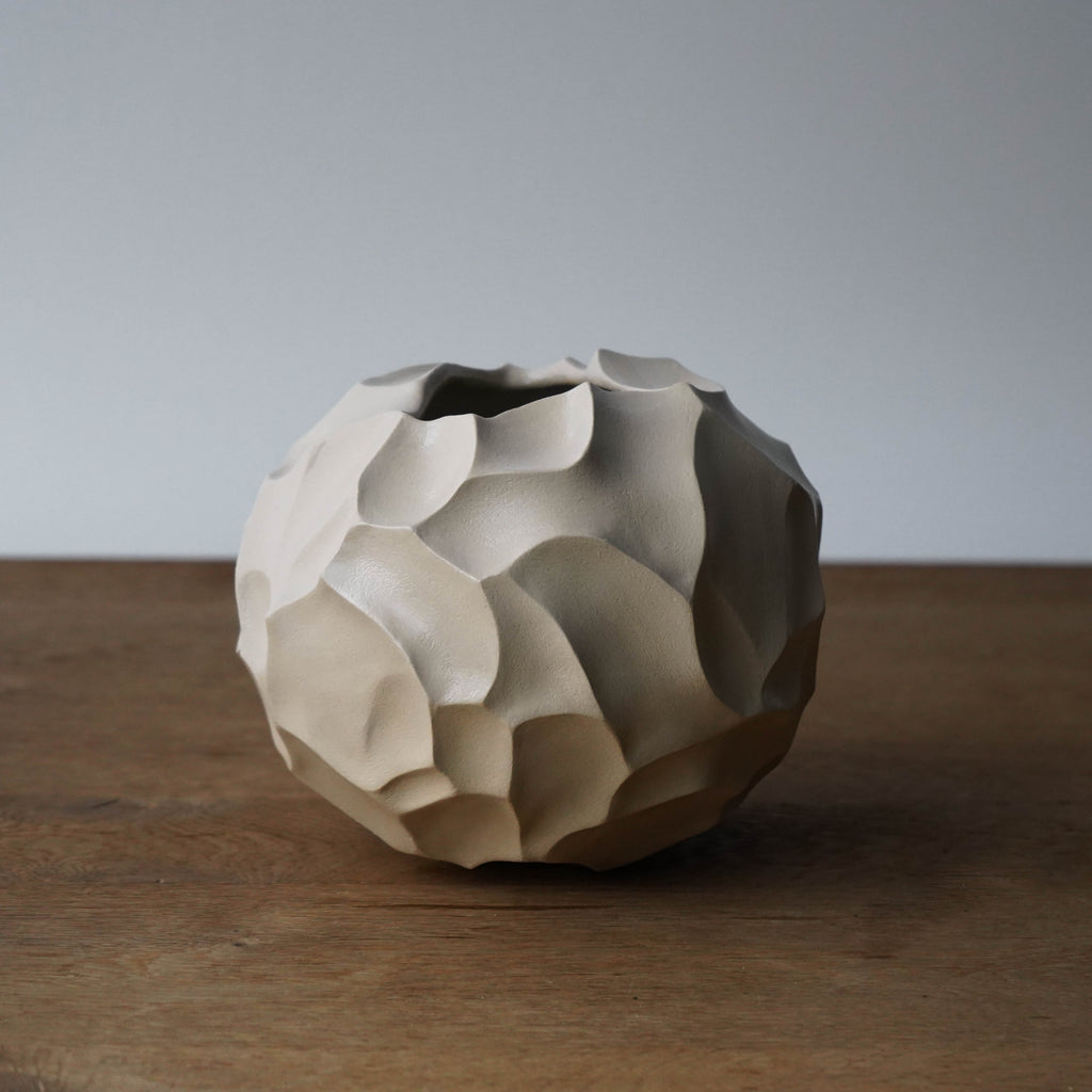 Meteorite - Handbuilt Round Stoneware Vase