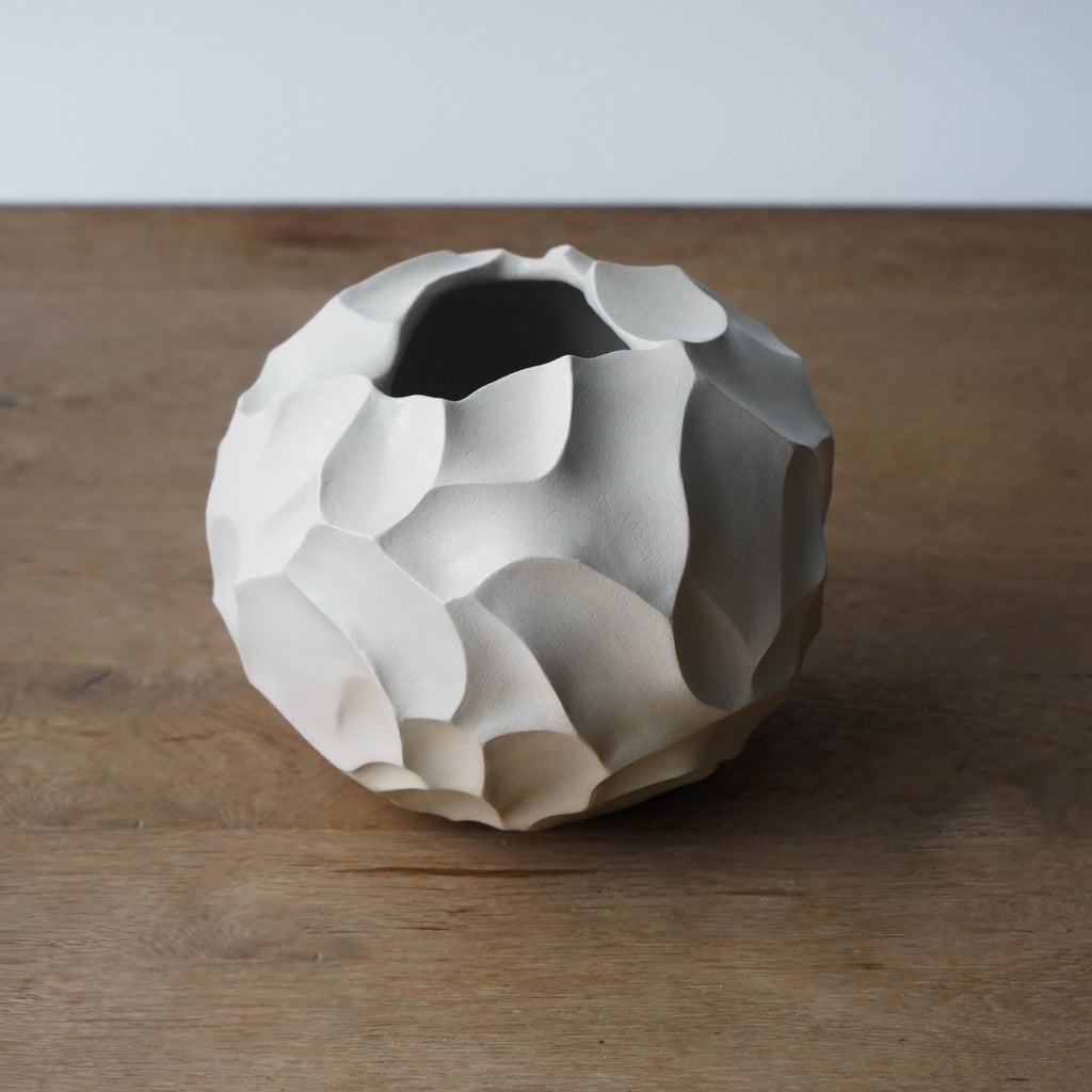 Meteorite - Handbuilt Round Stoneware Vase