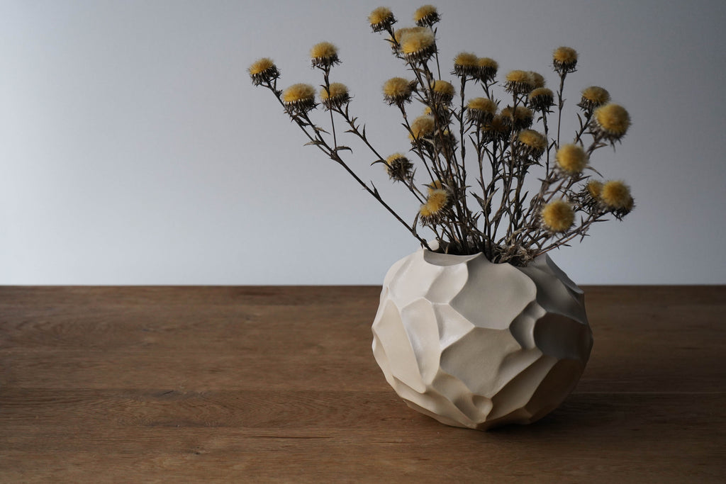 Meteorite - Handbuilt Round Stoneware Vase