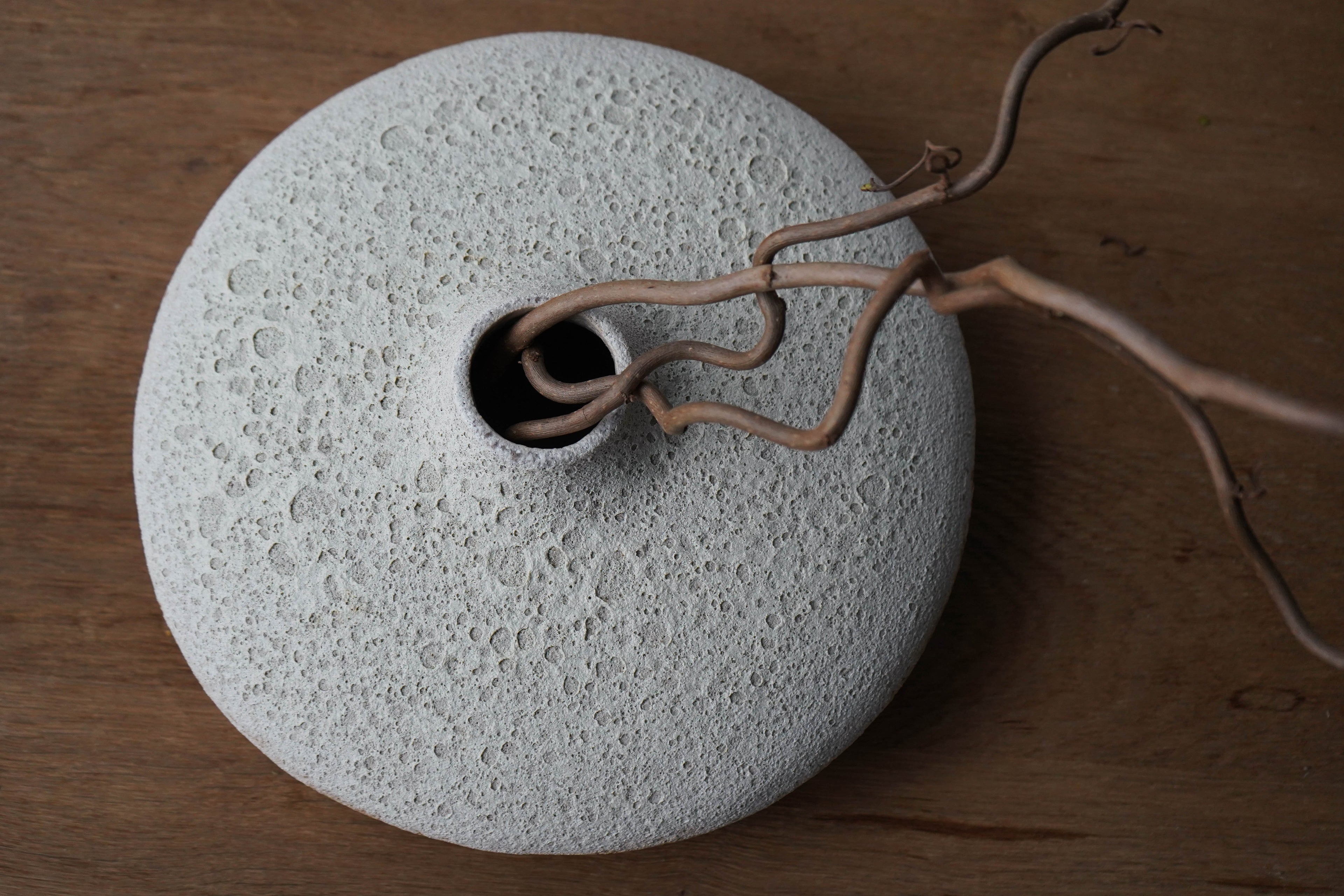 Lava Crater Handbuilt Stoneware Vase