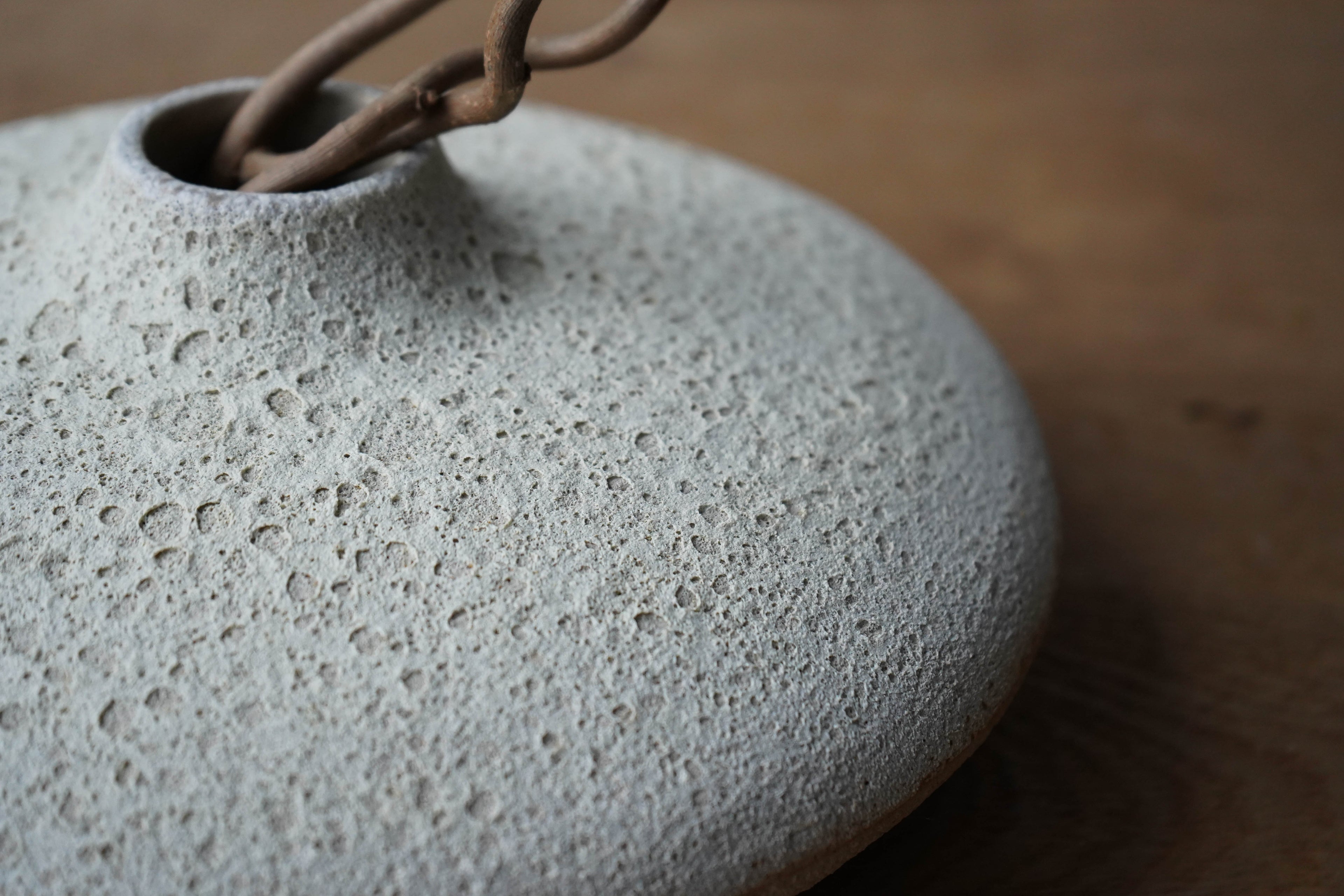 Lava Crater Handbuilt Stoneware Vase