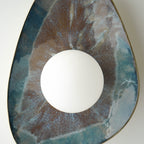 Handmade Deep Blue Ceramic Wall Sconce / Wall Lamp