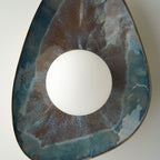 Handmade Deep Blue Ceramic Wall Sconce / Wall Lamp