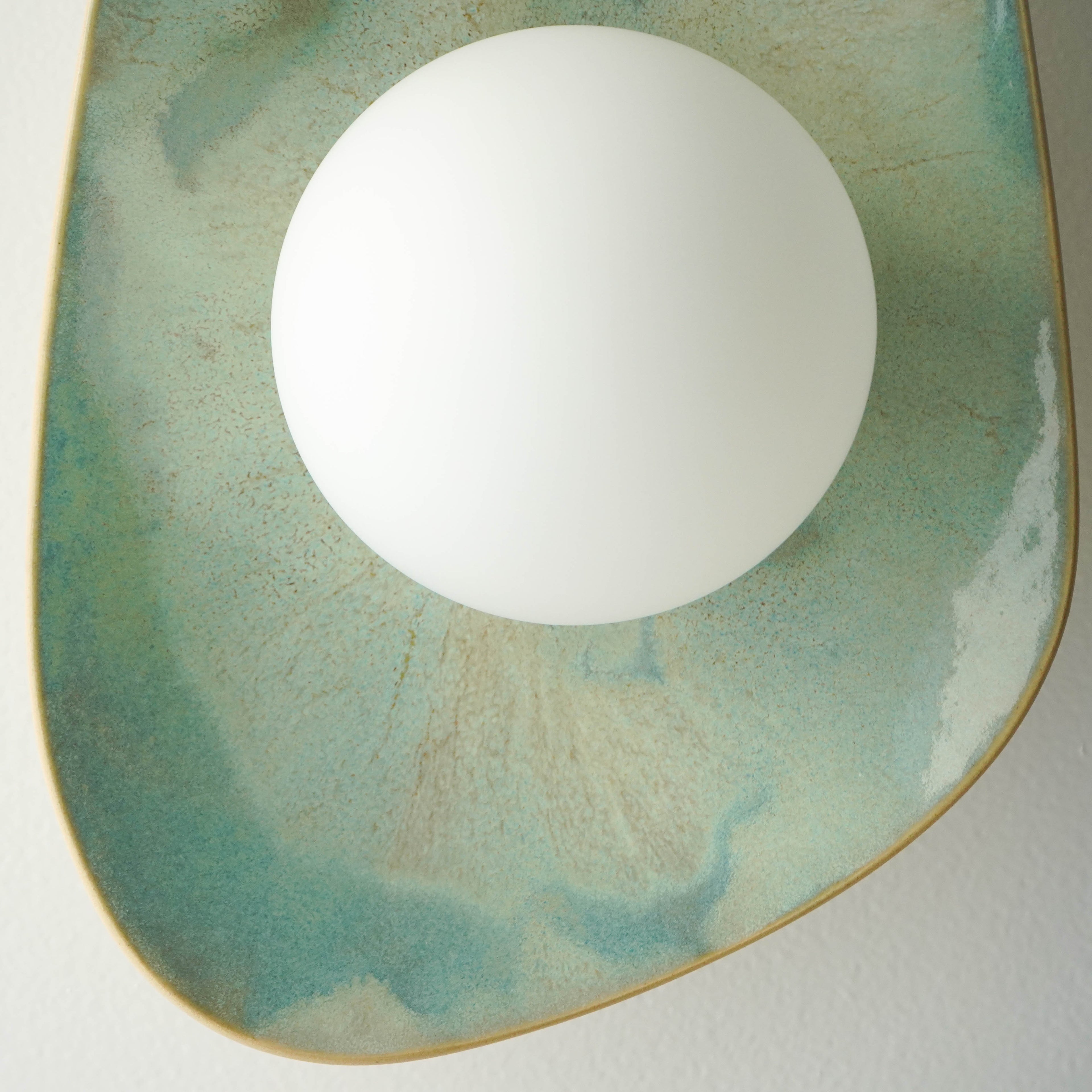 Ocean Blue & Turquoise Ceramic Wall Lamp / Sconce