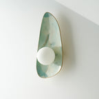 Ocean Blue & Turquoise Ceramic Wall Lamp / Sconce