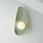 Ocean Blue & Turquoise Ceramic Wall Lamp / Sconce