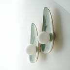 Ocean Blue & Turquoise Ceramic Wall Lamp / Sconce