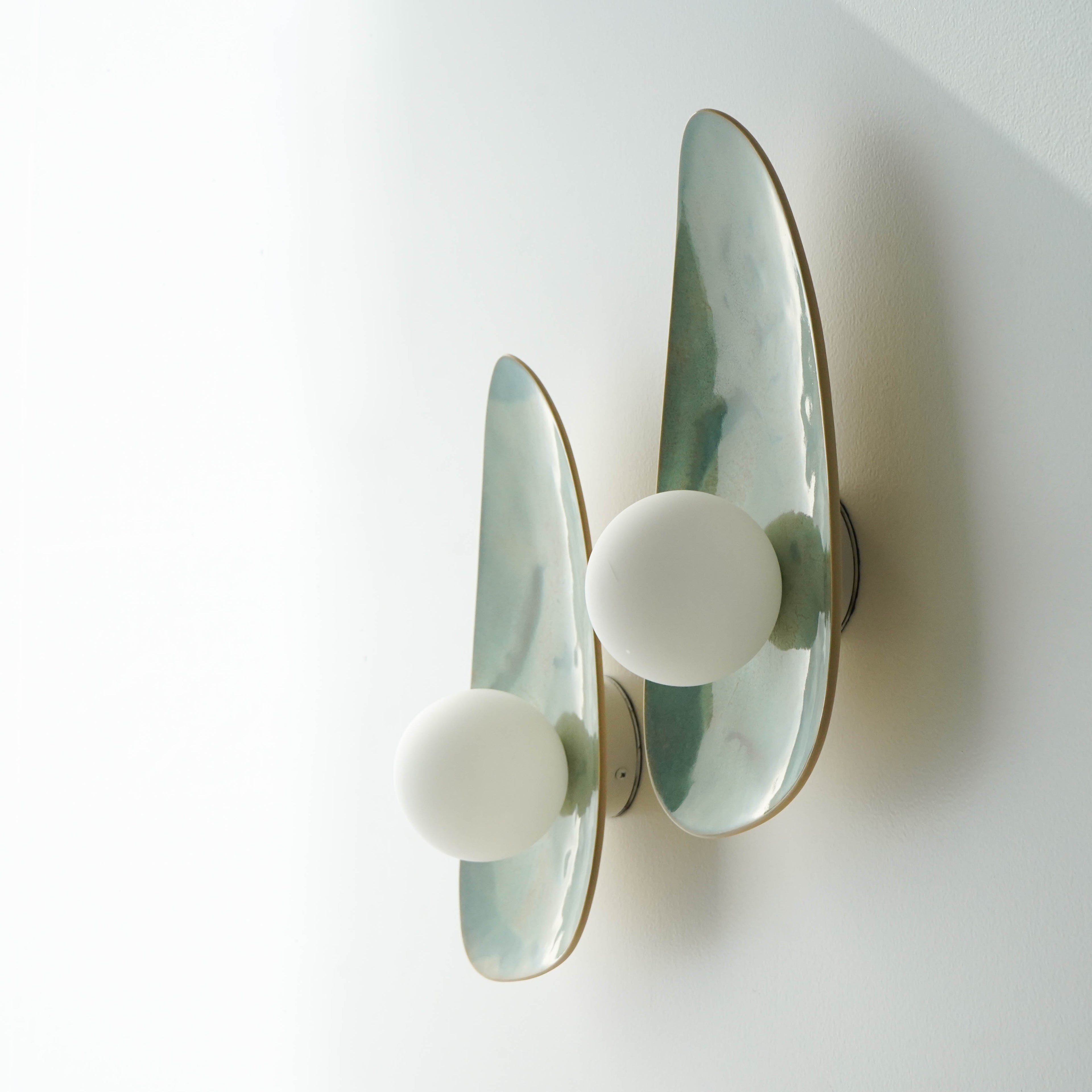 Ocean Blue & Turquoise Ceramic Wall Lamp / Sconce