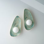 Ocean Blue & Turquoise Ceramic Wall Lamp / Sconce