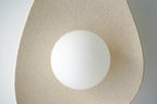 Handmade Beige Ceramic Wall Light / Sconce