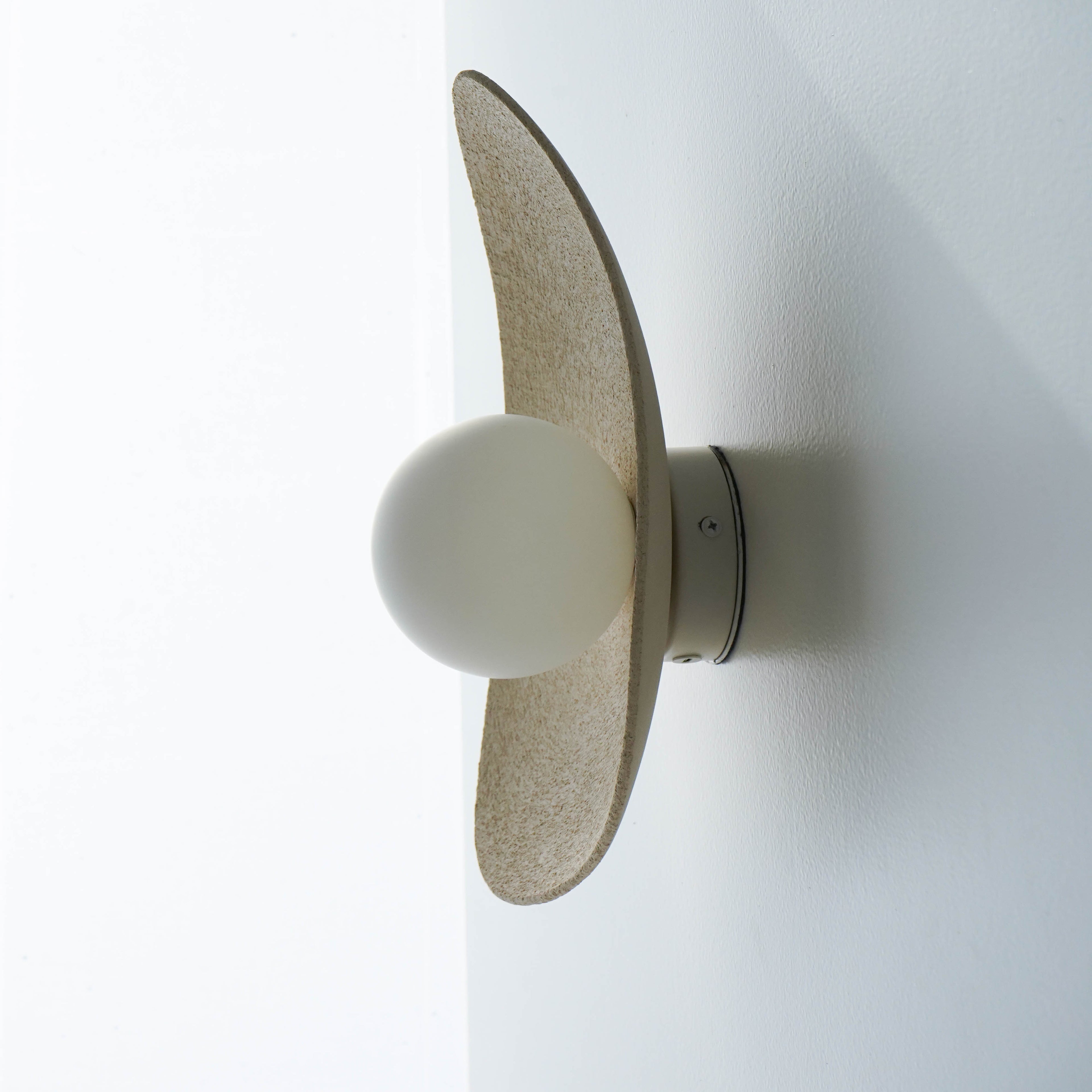 Handmade Beige Ceramic Wall Light / Sconce