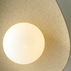 Handmade Beige Ceramic Wall Light / Sconce