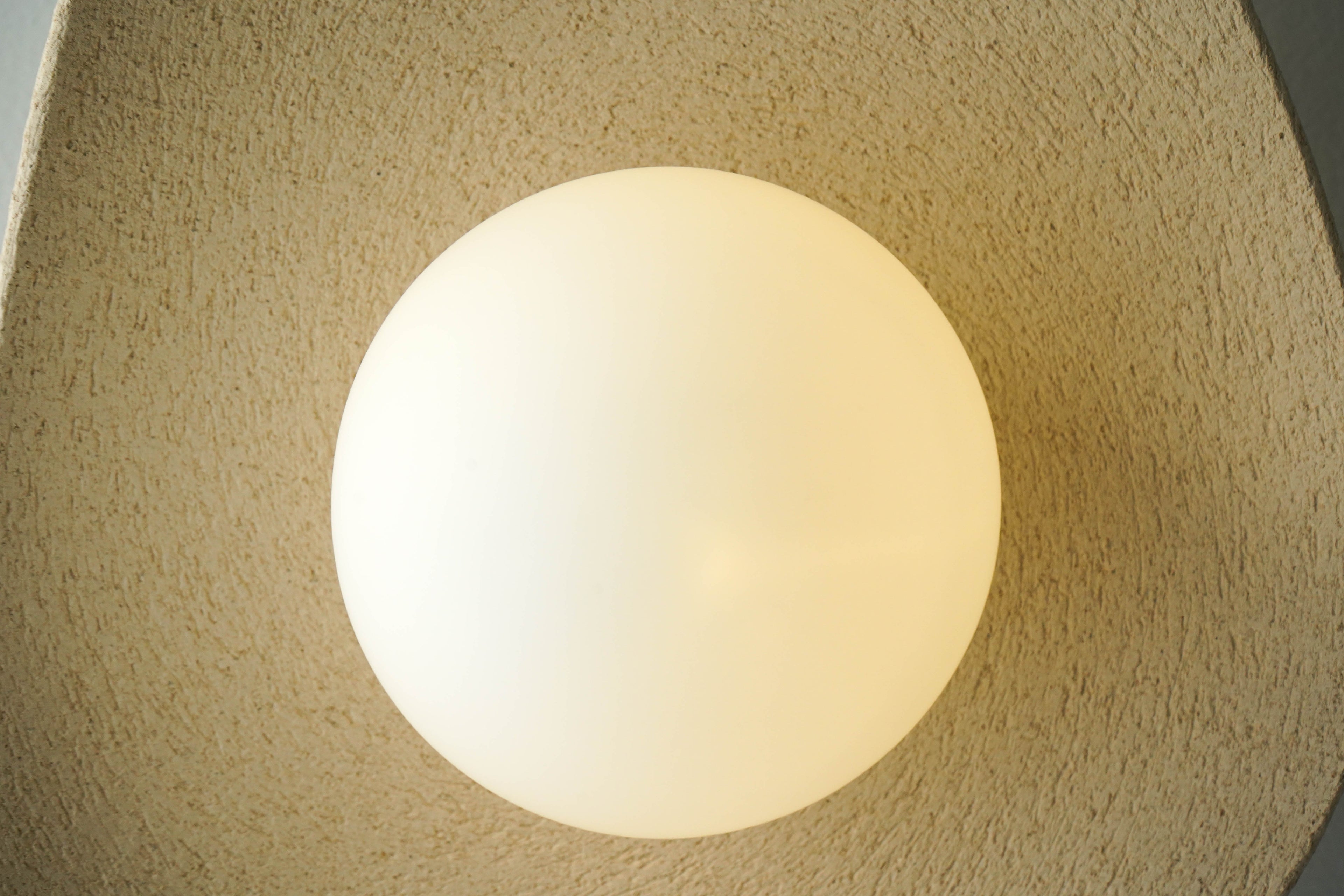 Handmade Beige Ceramic Wall Light / Sconce