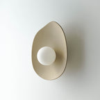 Handmade Beige Ceramic Wall Light / Sconce