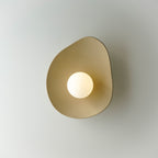 Handmade Beige Ceramic Wall Light / Sconce