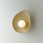 Handmade Beige Ceramic Wall Light / Sconce