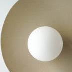 Handmade Beige Ceramic Wall Light / Sconce