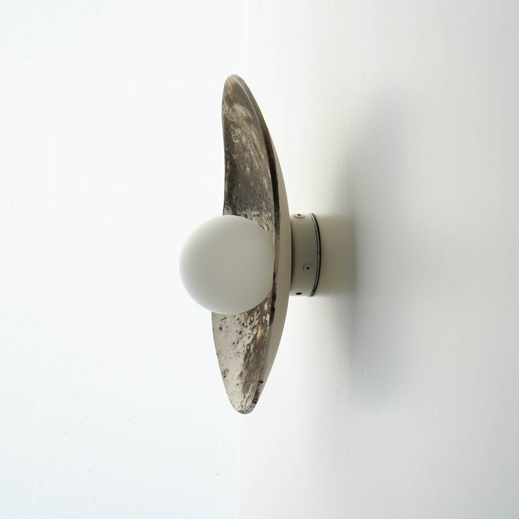 Applique murale en céramique blanc crème