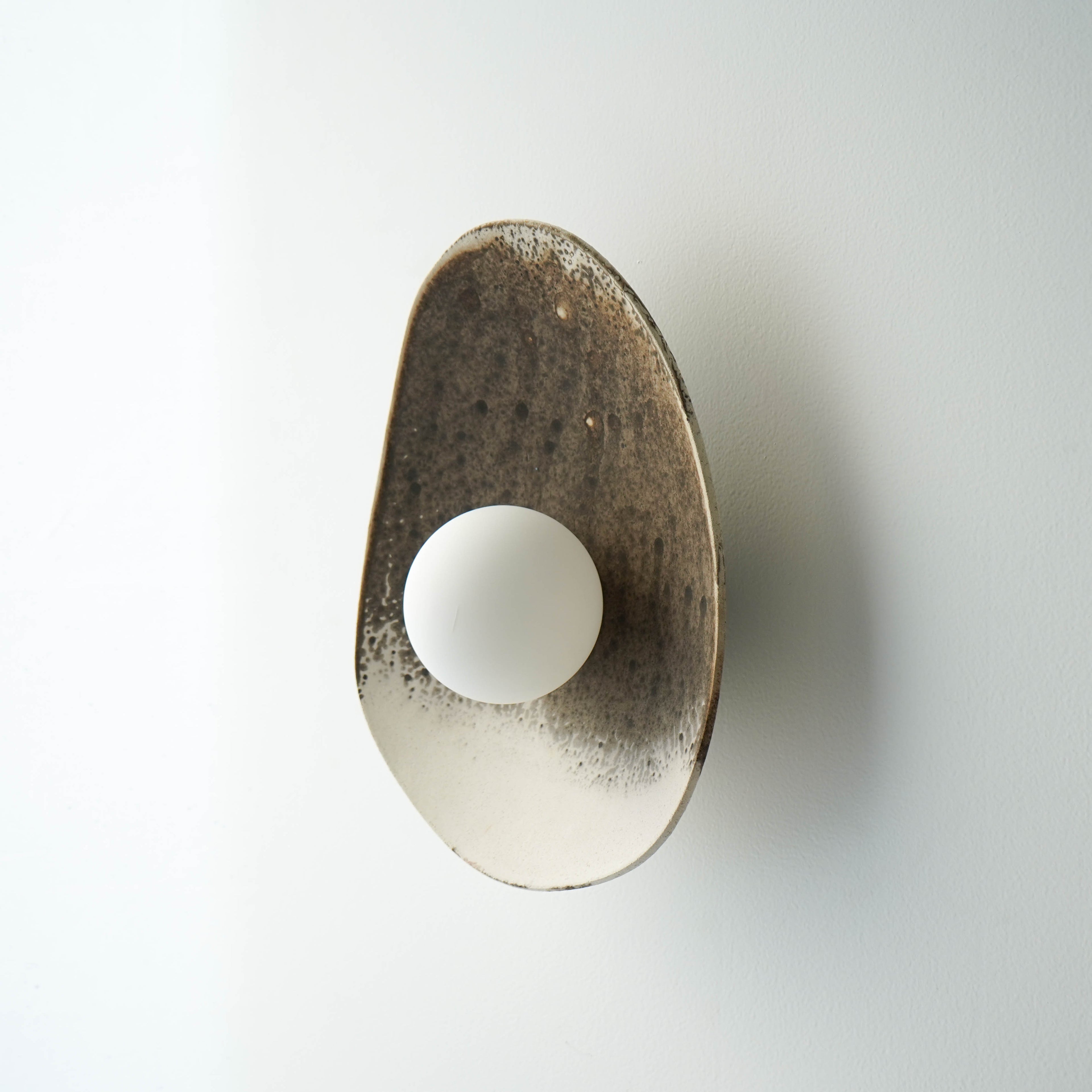 Ceramic Wall Lamp, Ancient Obvara Firing, Limited Edition