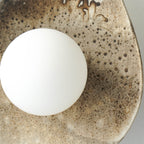 Applique murale en céramique blanc crème