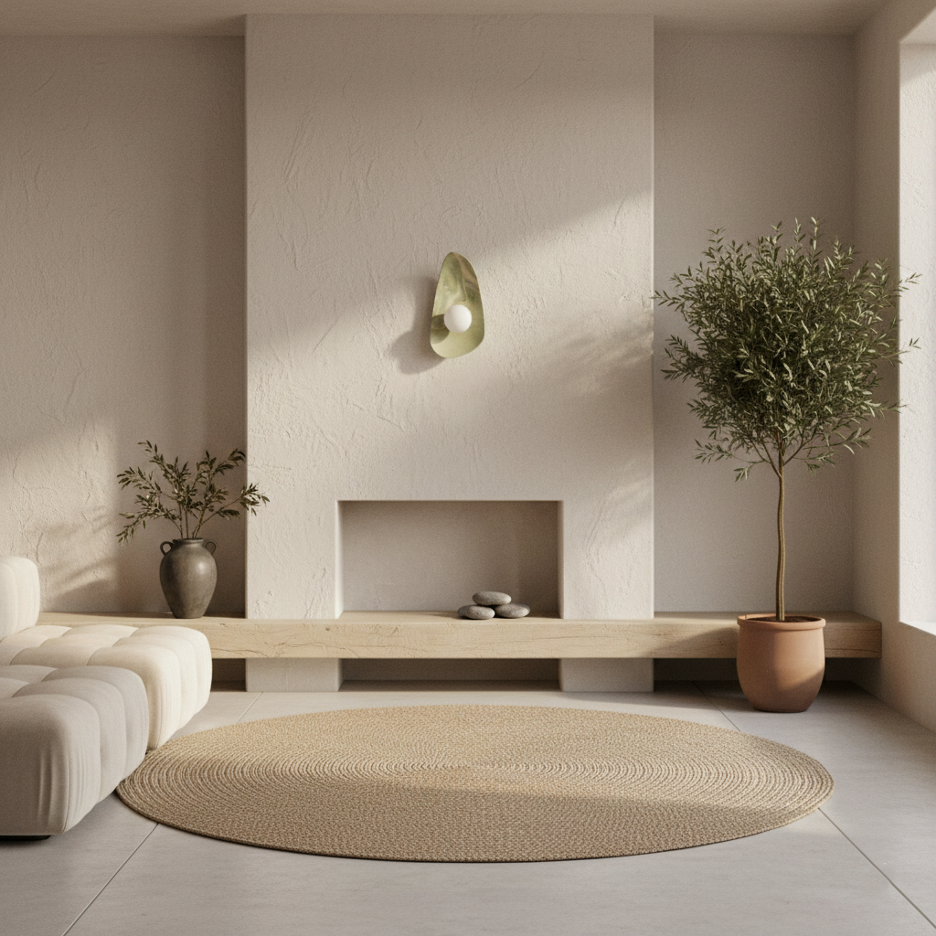 Green & White Marble Ceramic Wall Lamp / Sconce