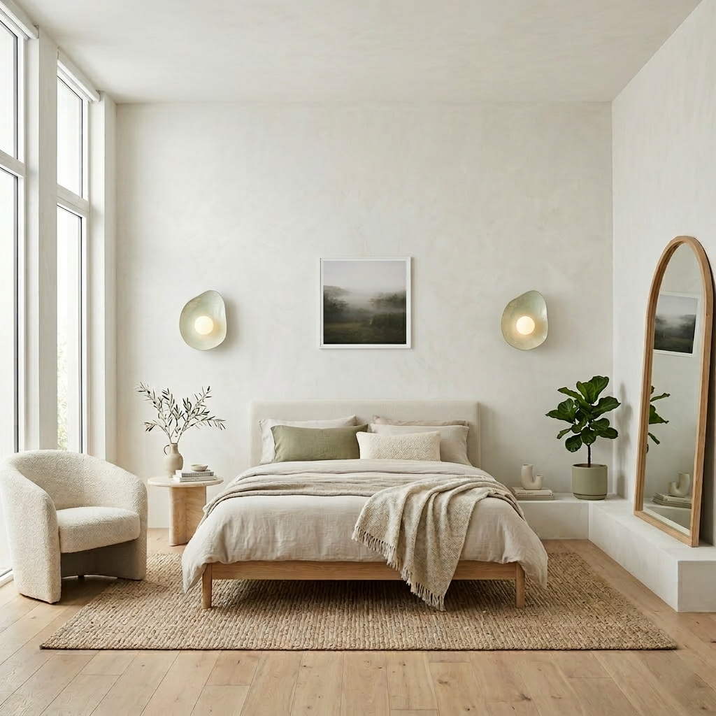 Soft Green Tones Ceramic Wall Lamp / Sconce