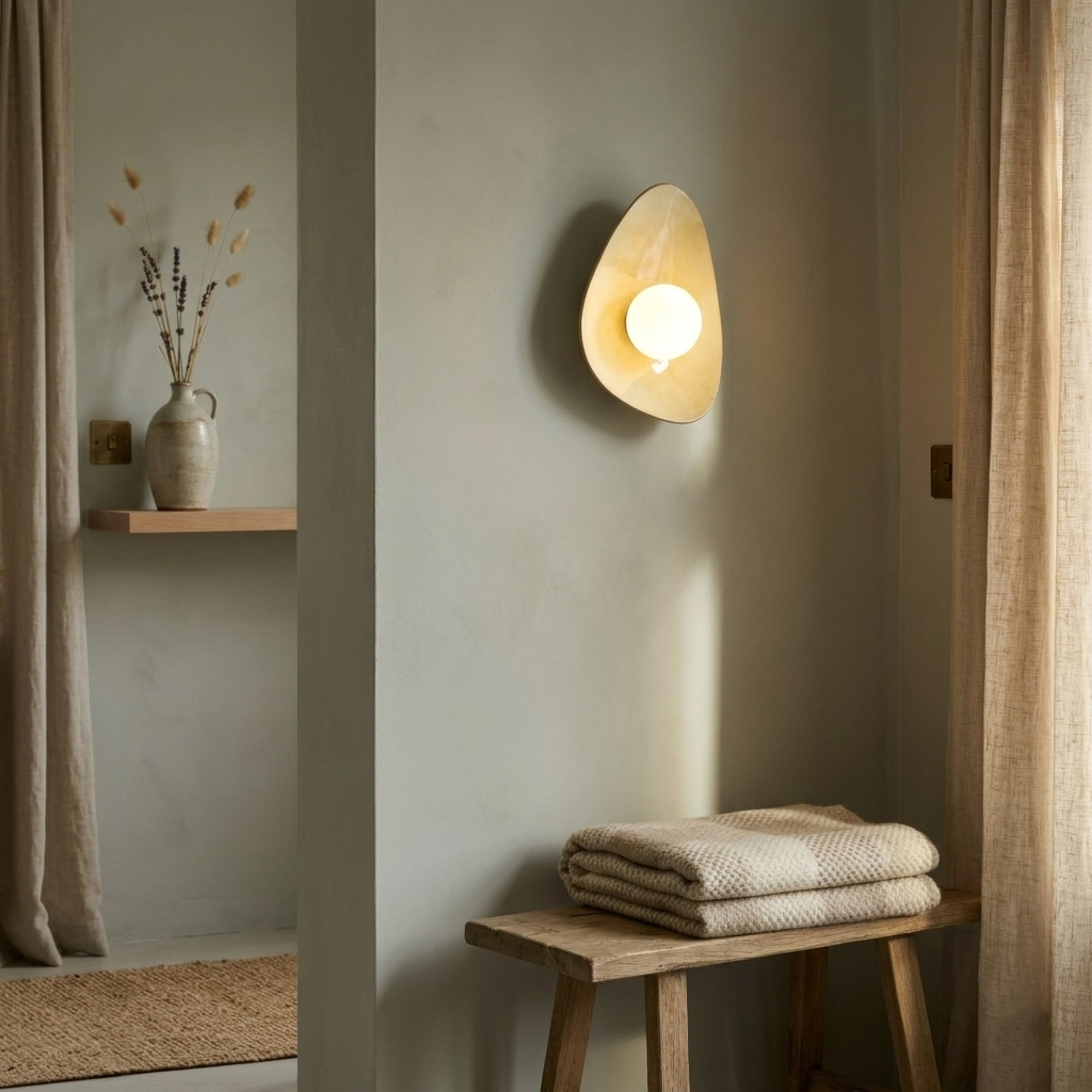 Soft Green Tones Ceramic Wall Lamp / Sconce
