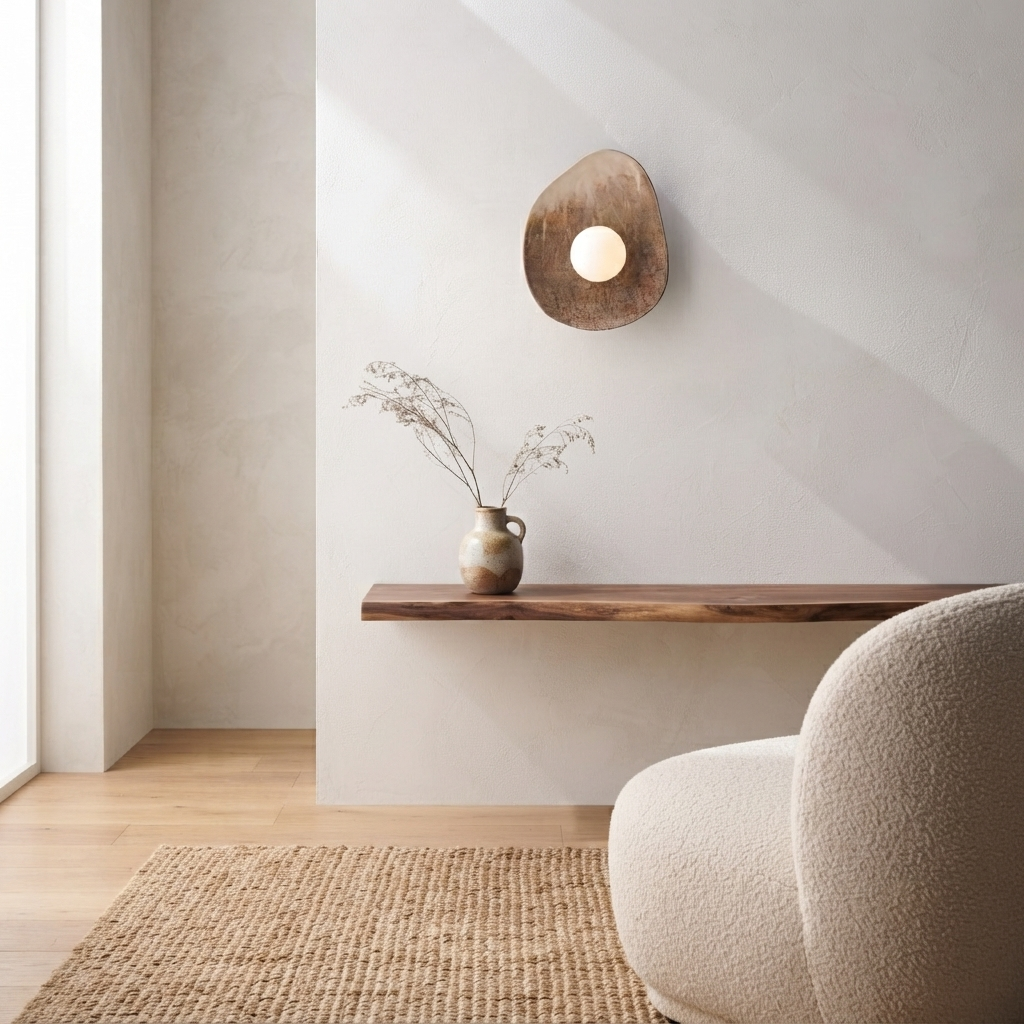 Applique murale en céramique blanc crème