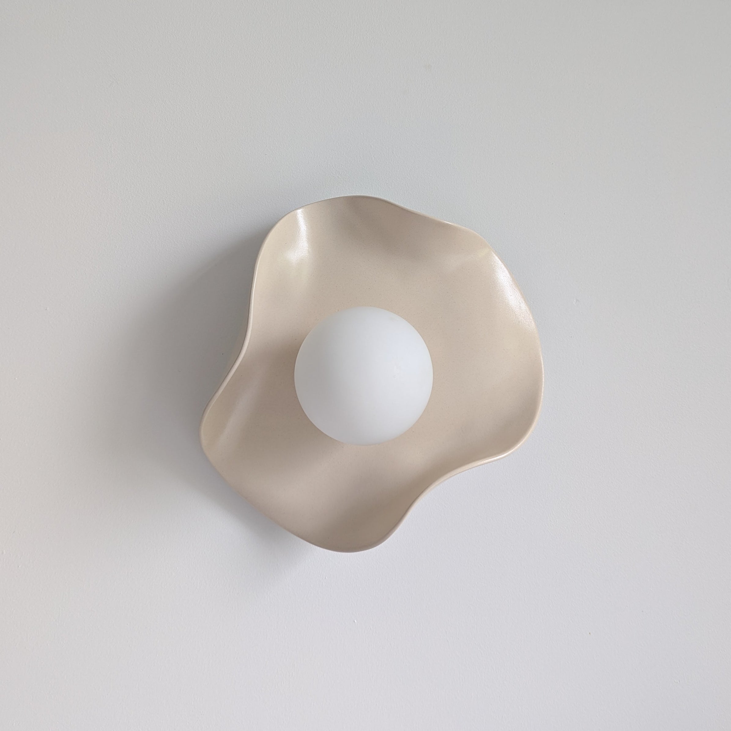 Creamy Nude Ceramic Wall Light / Sconce