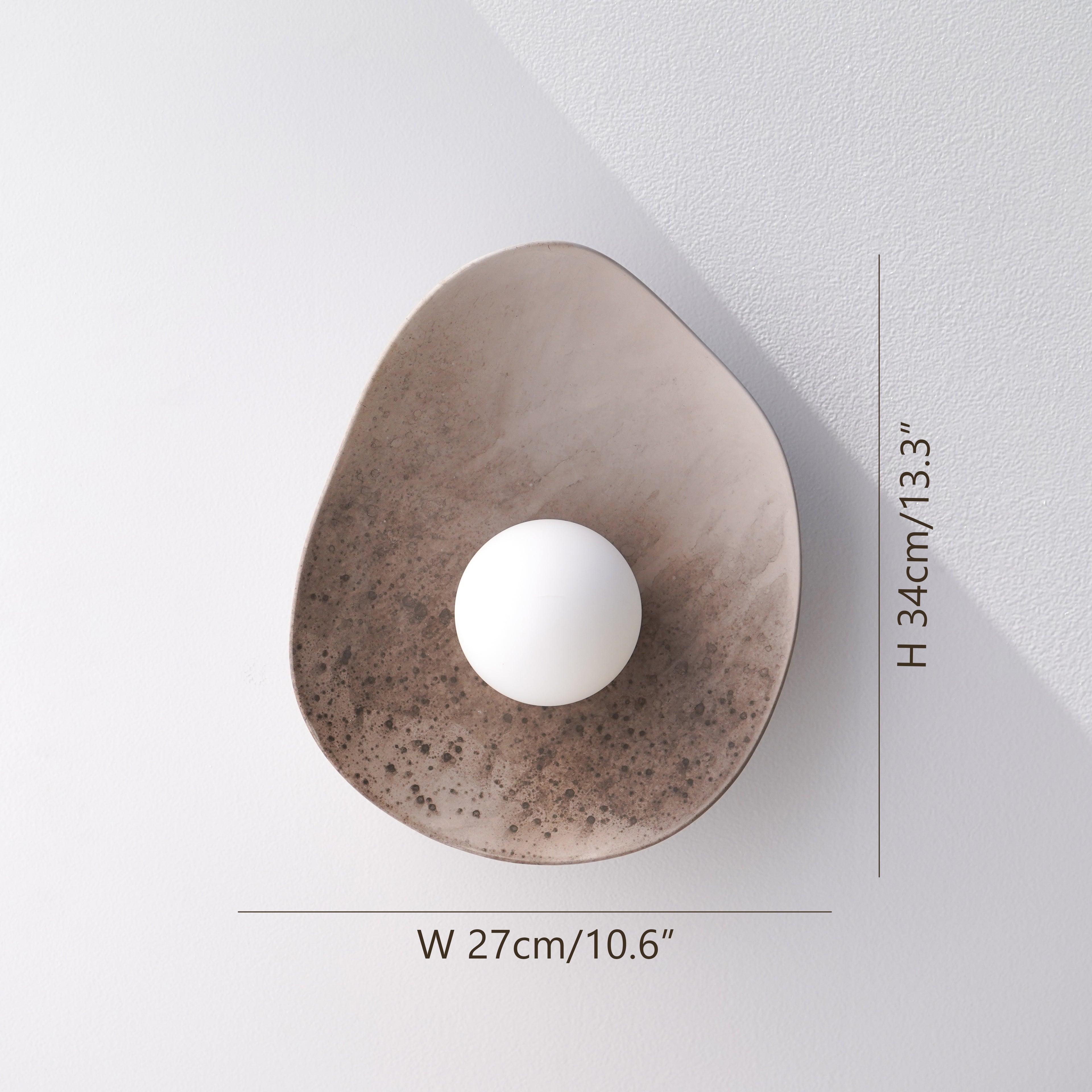Applique murale en céramique blanc crème