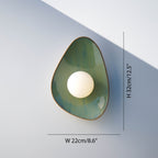 Handmade Ocean Blue Ceramic Wall Sconce / Wall Light