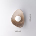 Lámpara de pared/aplique de cerámica color blanco crema