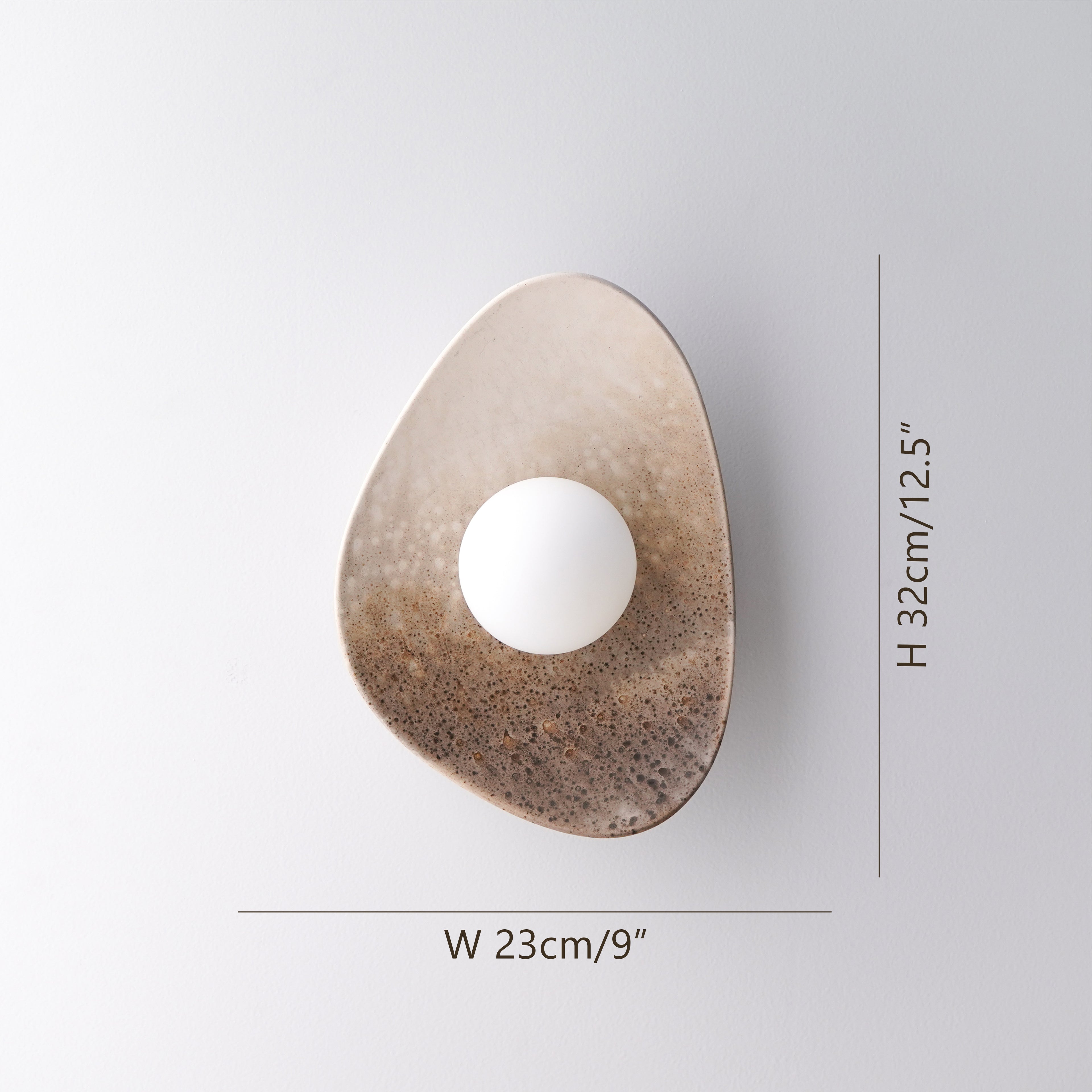 Lámpara de pared/aplique de cerámica color blanco crema