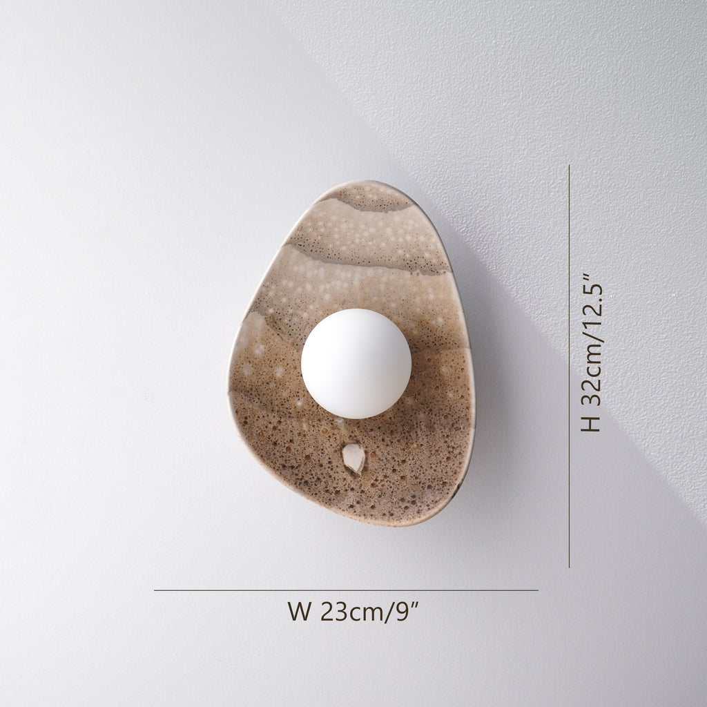 Lámpara de pared/aplique de cerámica color blanco crema