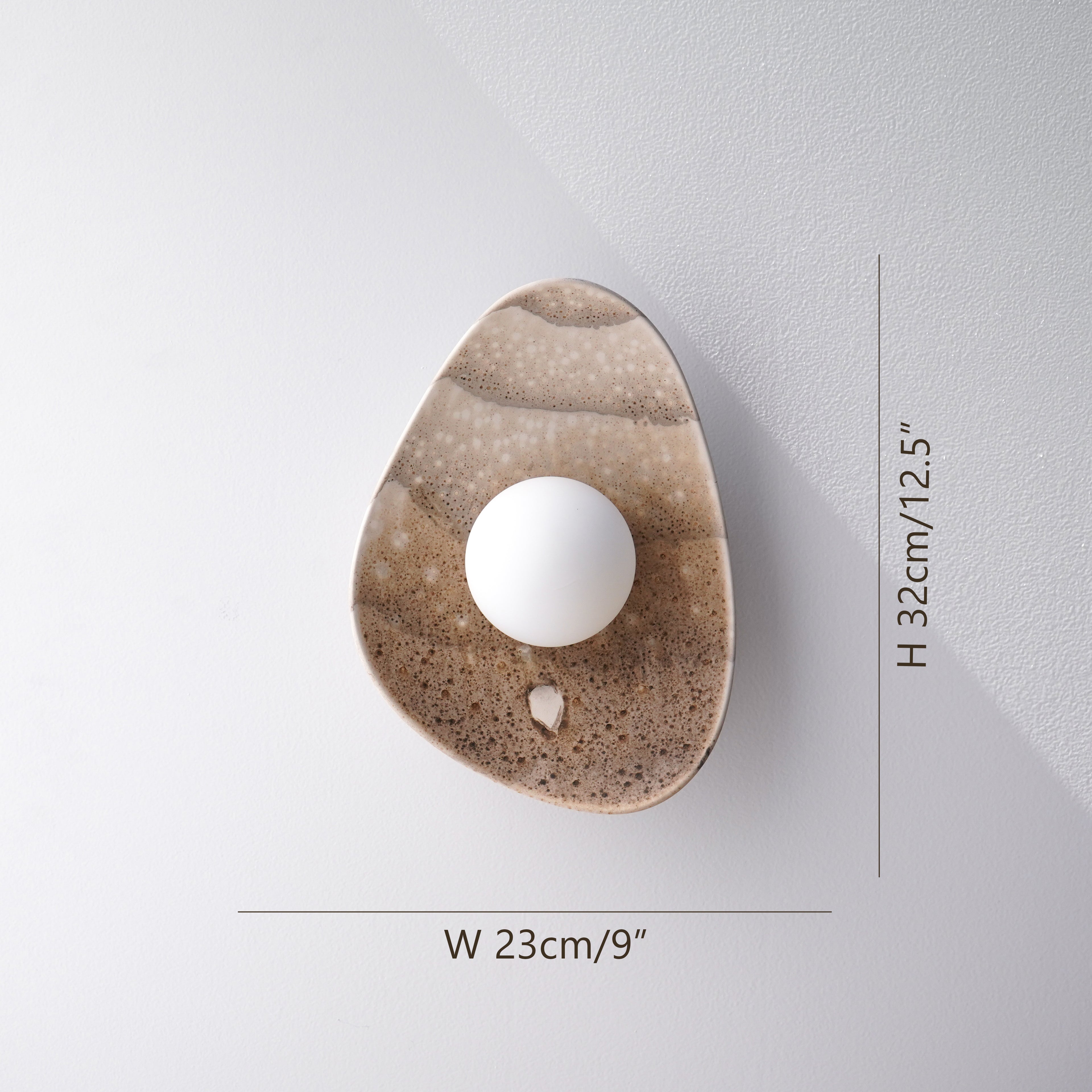 Lámpara de pared/aplique de cerámica color blanco crema
