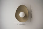 Handmade Beige Ceramic Wall Light / Sconce