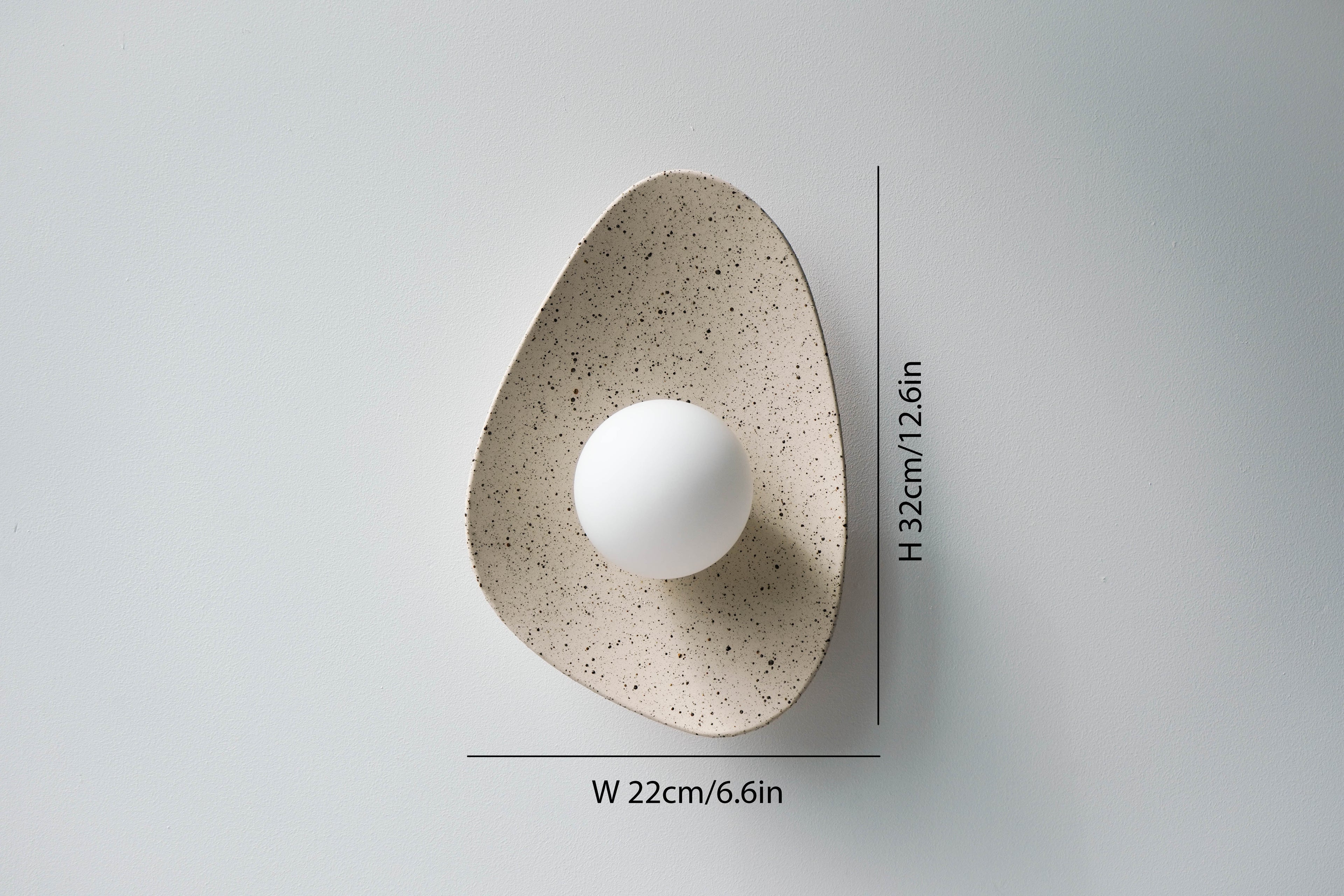 Speckled Ceramic Wall Light / Sconce