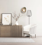 Grey, Beige, and Blue Hues Ceramic Wall Lamp / Sconce