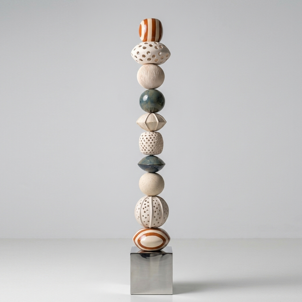 Handmade Sea Totem Sculpture